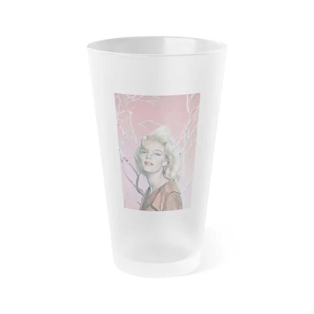 Yvette Mimieux #83 (Vintage Female Icon) Frosted Pint Glass 16oz-16oz-Frosted-Go Mug Yourself