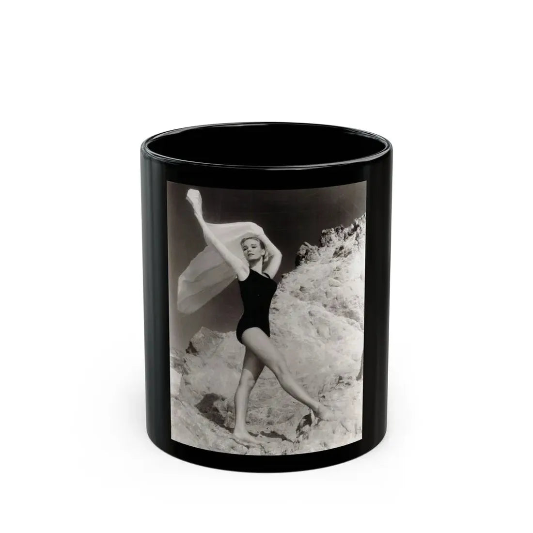 Yvette Mimieux #85 (Vintage Female Icon) Black Coffee Mug 11oz - Go Mug Yourself