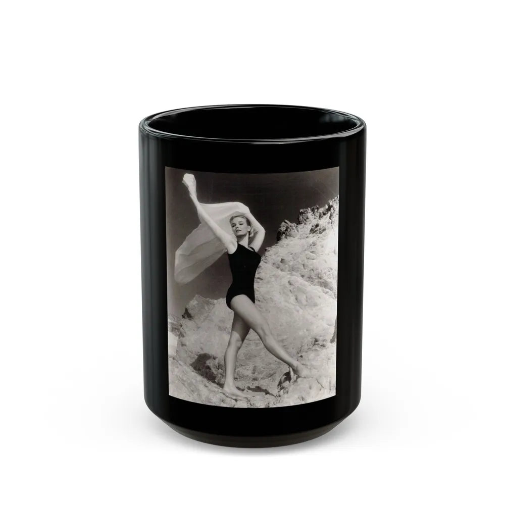 Yvette Mimieux #85 (Vintage Female Icon) Black Coffee Mug-15oz-Go Mug Yourself