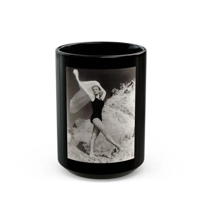Yvette Mimieux #85 (Vintage Female Icon) Black Coffee Mug 15oz - Go Mug Yourself