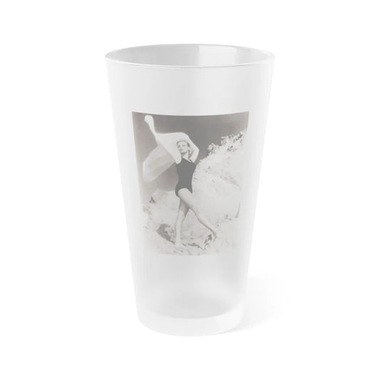 Yvette Mimieux #85 (Vintage Female Icon) Frosted Pint Glass 16oz-16oz-Frosted-Go Mug Yourself