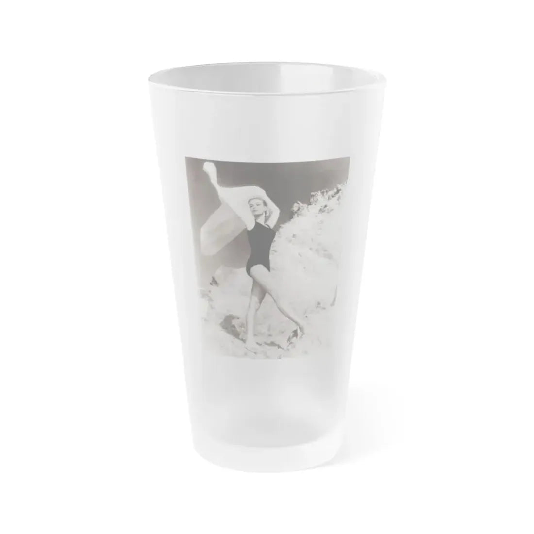 Yvette Mimieux #85 (Vintage Female Icon) Frosted Pint Glass 16oz 16oz Frosted - Go Mug Yourself