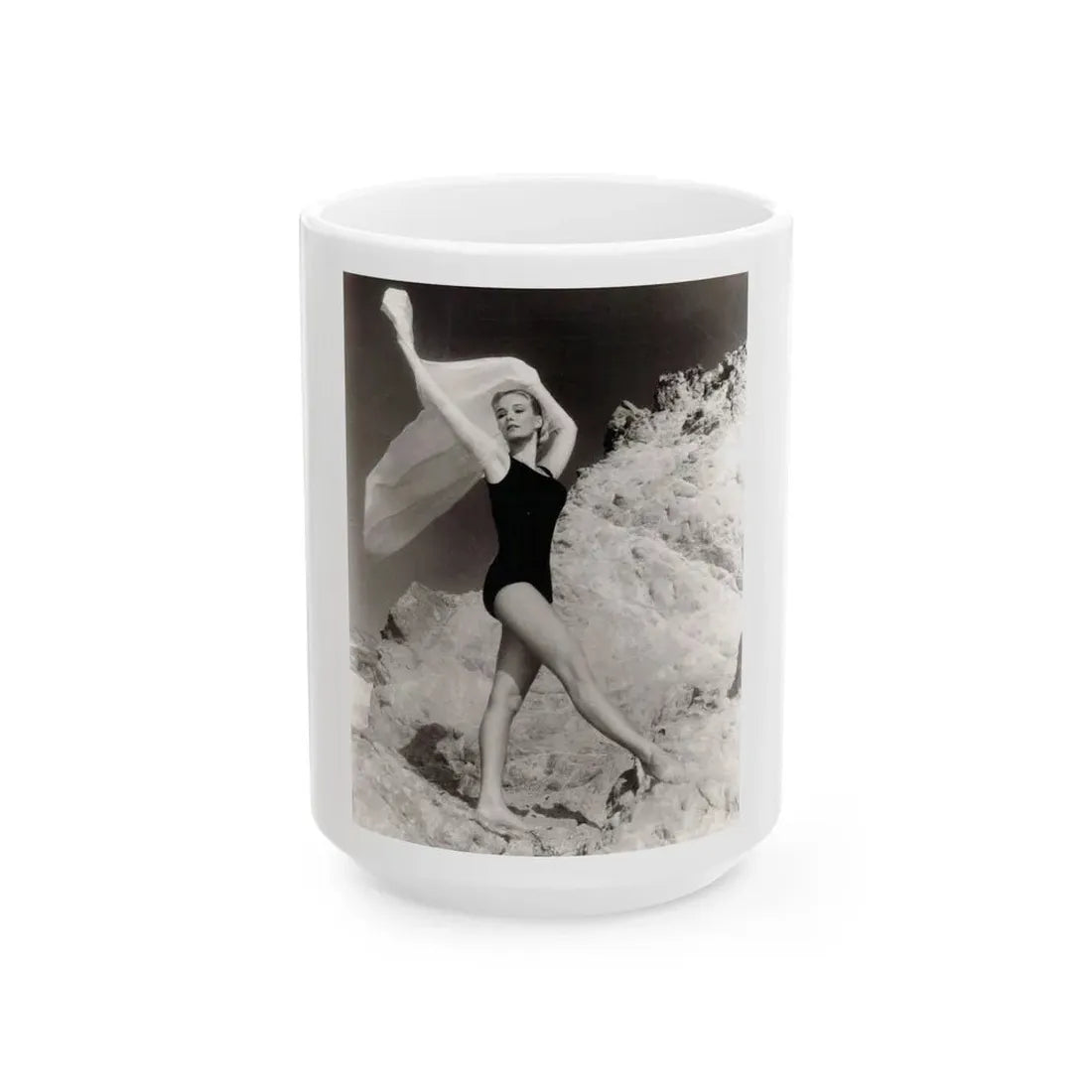 Yvette Mimieux #85 (Vintage Female Icon) White Coffee Mug 15oz - Go Mug Yourself