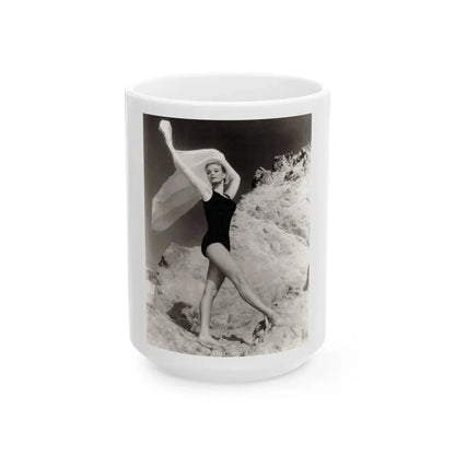 Yvette Mimieux #85 (Vintage Female Icon) White Coffee Mug 15oz - Go Mug Yourself