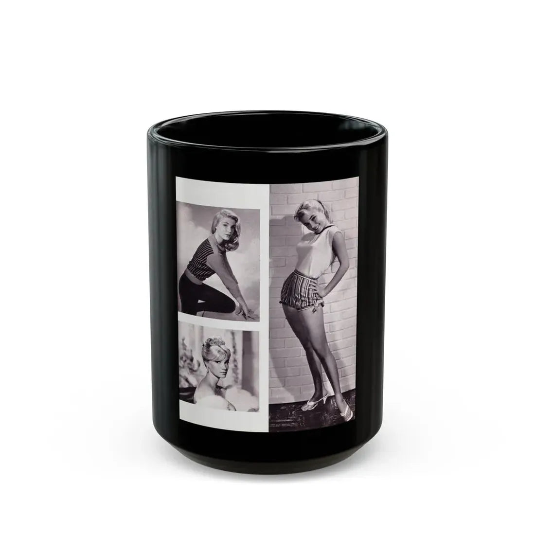 Yvette Mimieux #86 (Vintage Female Icon) Black Coffee Mug 15oz - Go Mug Yourself