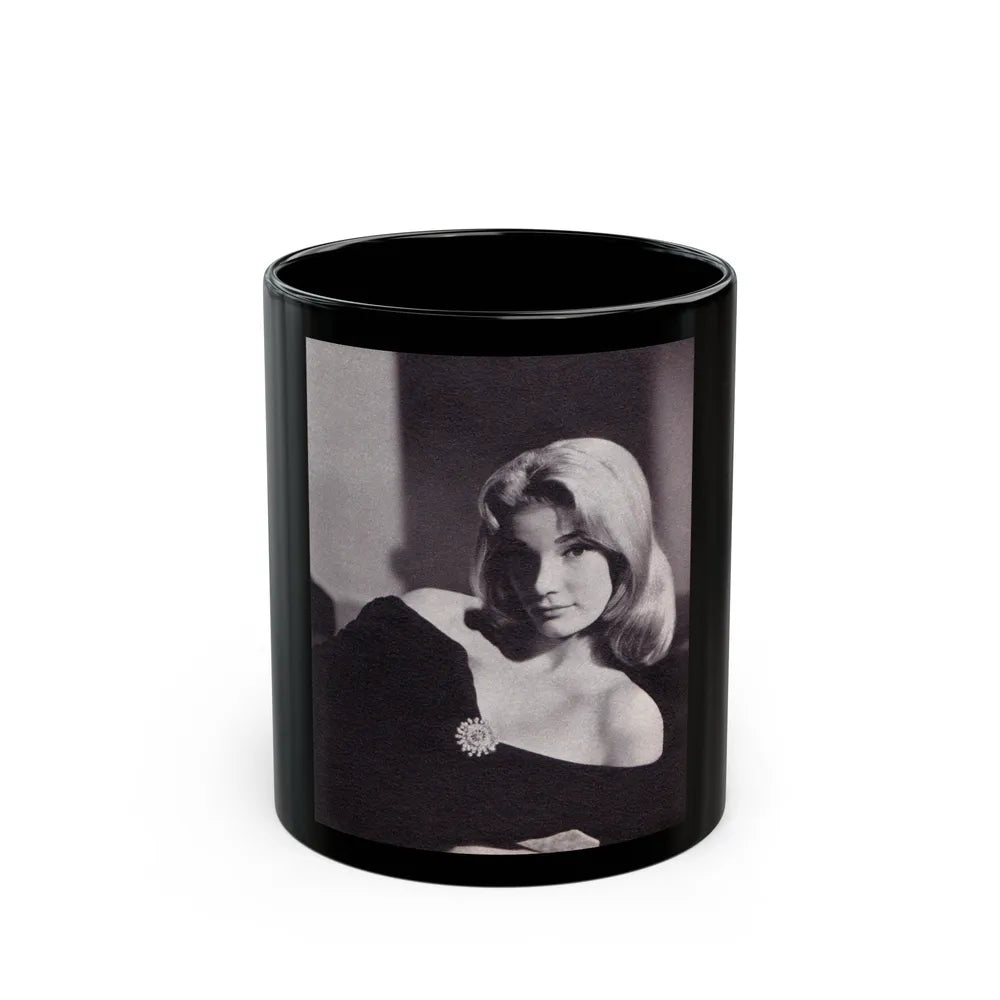 Yvette Mimieux #88 (Vintage Female Icon) Black Coffee Mug-11oz-Go Mug Yourself