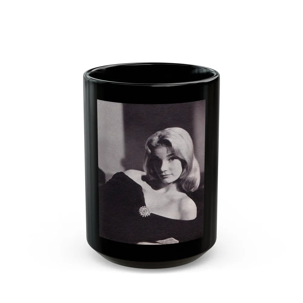 Yvette Mimieux #88 (Vintage Female Icon) Black Coffee Mug-15oz-Go Mug Yourself