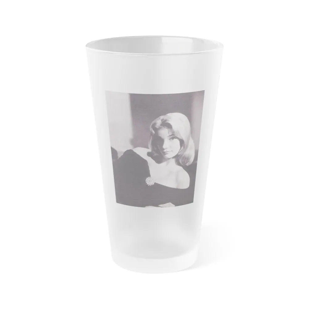 Yvette Mimieux #88 (Vintage Female Icon) Frosted Pint Glass 16oz-16oz-Frosted-Go Mug Yourself