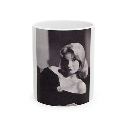 Yvette Mimieux #88 (Vintage Female Icon) White Coffee Mug-11oz-Go Mug Yourself