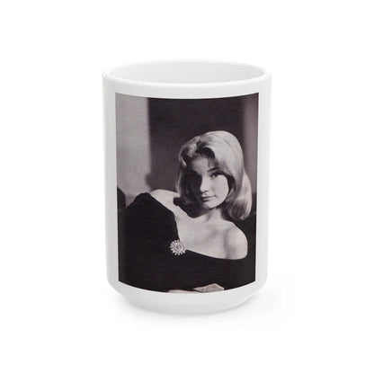 Yvette Mimieux #88 (Vintage Female Icon) White Coffee Mug-15oz-Go Mug Yourself