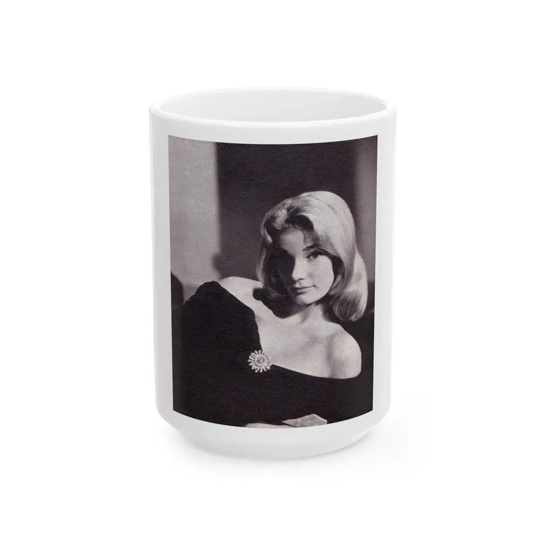 Yvette Mimieux #88 (Vintage Female Icon) White Coffee Mug 15oz - Go Mug Yourself