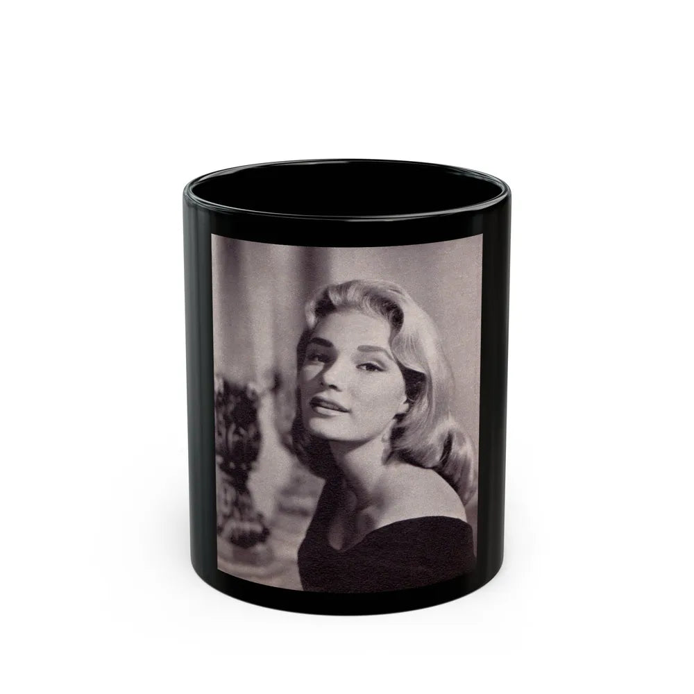 Yvette Mimieux #89 (Vintage Female Icon) Black Coffee Mug-11oz-Go Mug Yourself