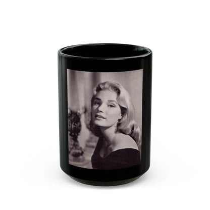 Yvette Mimieux #89 (Vintage Female Icon) Black Coffee Mug 15oz - Go Mug Yourself