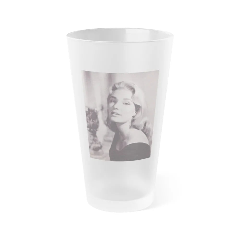 Yvette Mimieux #89 (Vintage Female Icon) Frosted Pint Glass 16oz-16oz-Frosted-Go Mug Yourself