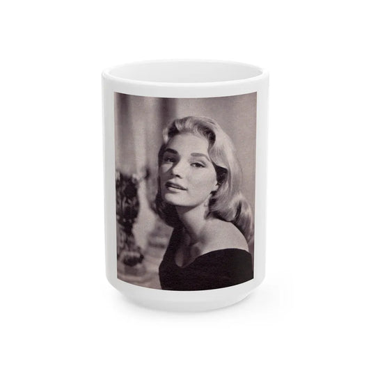 Yvette Mimieux #89 (Vintage Female Icon) White Coffee Mug-15oz-Go Mug Yourself