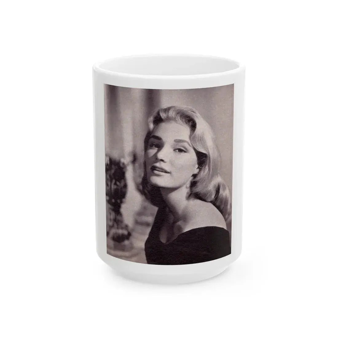 Yvette Mimieux #89 (Vintage Female Icon) White Coffee Mug 15oz - Go Mug Yourself