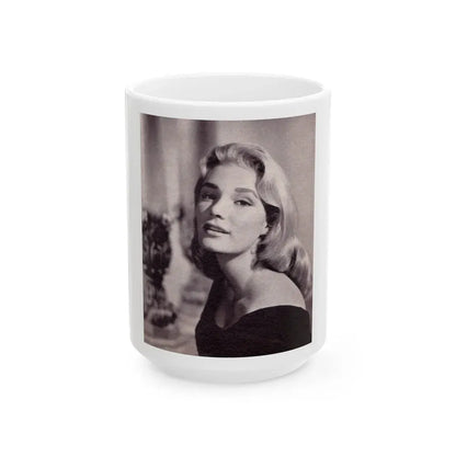 Yvette Mimieux #89 (Vintage Female Icon) White Coffee Mug 15oz - Go Mug Yourself