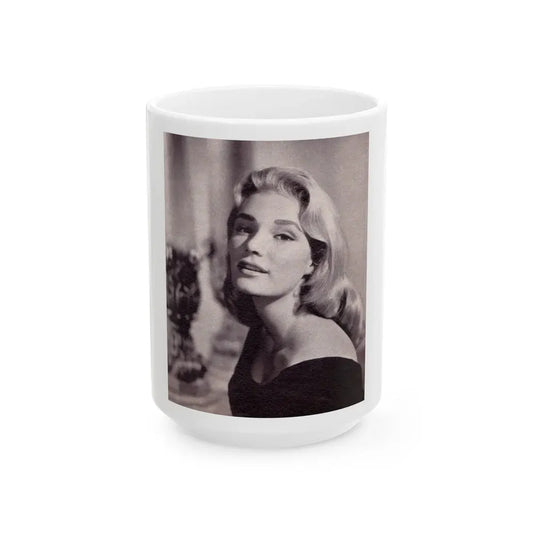 Yvette Mimieux #89 (Vintage Female Icon) White Coffee Mug 15oz - Go Mug Yourself