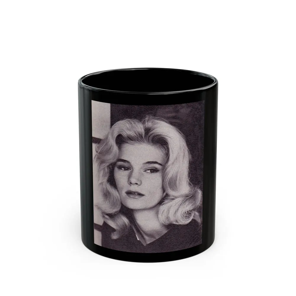 Yvette Mimieux #90 (Vintage Female Icon) Black Coffee Mug-11oz-Go Mug Yourself