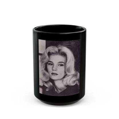 Yvette Mimieux #90 (Vintage Female Icon) Black Coffee Mug-15oz-Go Mug Yourself