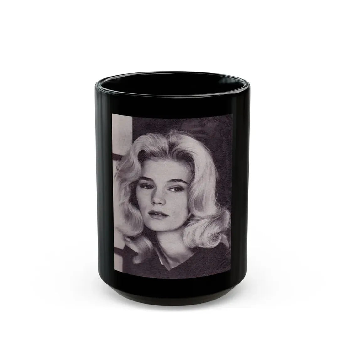 Yvette Mimieux #90 (Vintage Female Icon) Black Coffee Mug 15oz - Go Mug Yourself