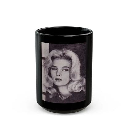 Yvette Mimieux #90 (Vintage Female Icon) Black Coffee Mug 15oz - Go Mug Yourself
