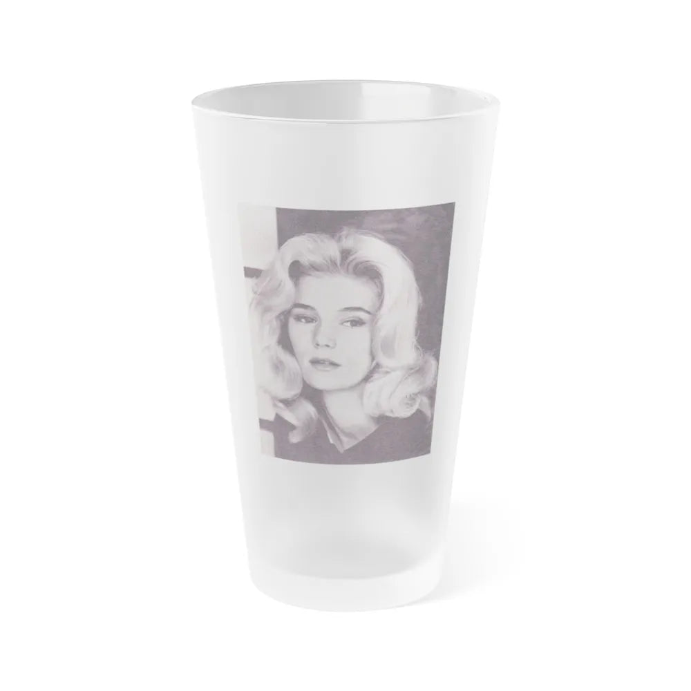 Yvette Mimieux #90 (Vintage Female Icon) Frosted Pint Glass 16oz-16oz-Frosted-Go Mug Yourself