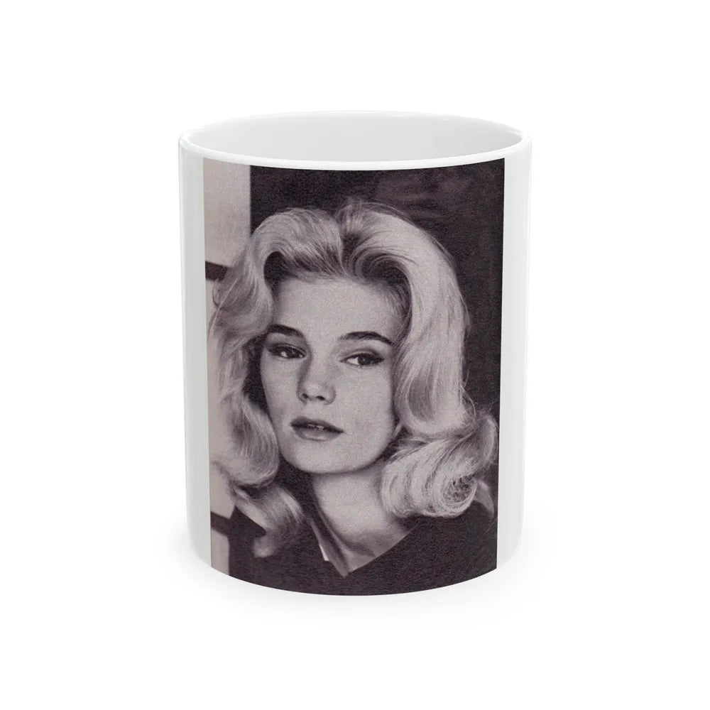 Yvette Mimieux #90 (Vintage Female Icon) White Coffee Mug-11oz-Go Mug Yourself