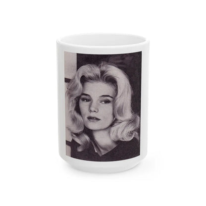 Yvette Mimieux #90 (Vintage Female Icon) White Coffee Mug-15oz-Go Mug Yourself