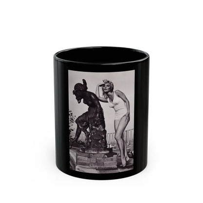 Yvette Mimieux #92 (Vintage Female Icon) Black Coffee Mug-11oz-Go Mug Yourself