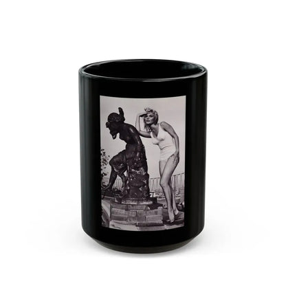 Yvette Mimieux #92 (Vintage Female Icon) Black Coffee Mug 15oz - Go Mug Yourself
