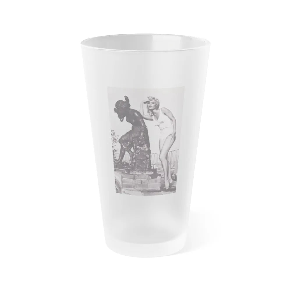 Yvette Mimieux #92 (Vintage Female Icon) Frosted Pint Glass 16oz-16oz-Frosted-Go Mug Yourself