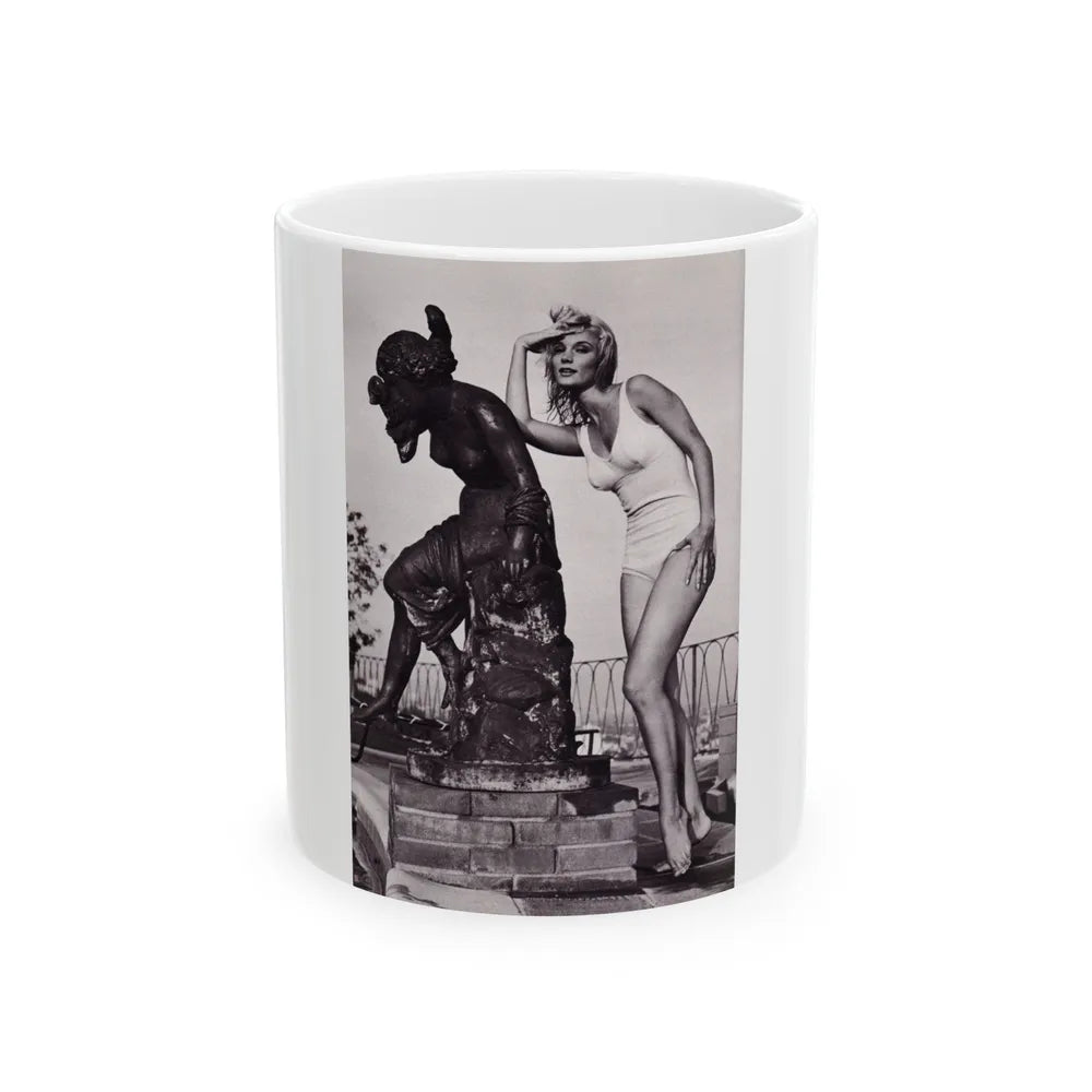 Yvette Mimieux #92 (Vintage Female Icon) White Coffee Mug-11oz-Go Mug Yourself