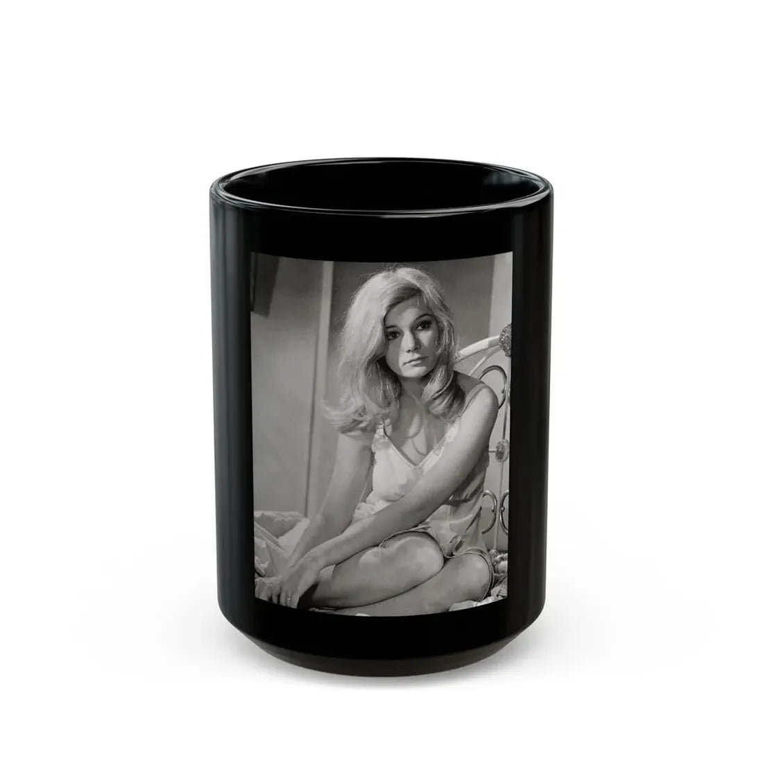 Yvette Mimieux #93 (Vintage Female Icon) Black Coffee Mug 15oz - Go Mug Yourself