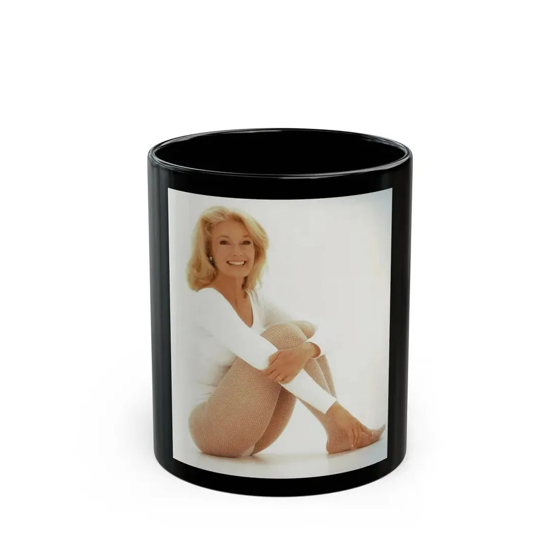 Yvette Mimieux #94 (Vintage Female Icon) Black Coffee Mug 11oz - Go Mug Yourself