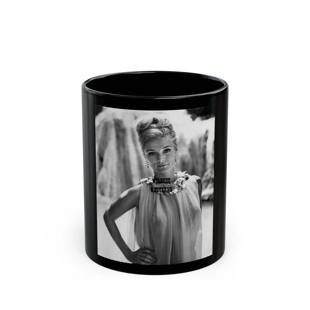 Yvette Mimieux #96 (Vintage Female Icon) Black Coffee Mug-11oz-Go Mug Yourself