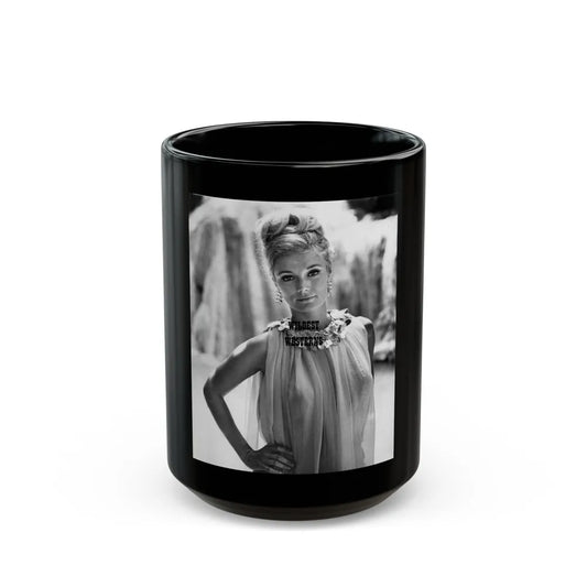 Yvette Mimieux #96 (Vintage Female Icon) Black Coffee Mug-15oz-Go Mug Yourself