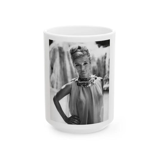 Yvette Mimieux #96 (Vintage Female Icon) White Coffee Mug-15oz-Go Mug Yourself