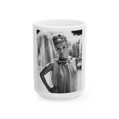 Yvette Mimieux #96 (Vintage Female Icon) White Coffee Mug 15oz - Go Mug Yourself