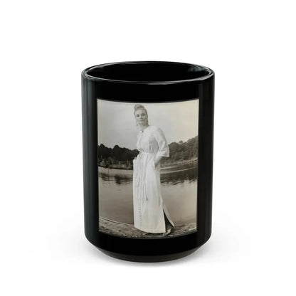 Yvette Mimieux #97 (Vintage Female Icon) Black Coffee Mug 15oz - Go Mug Yourself