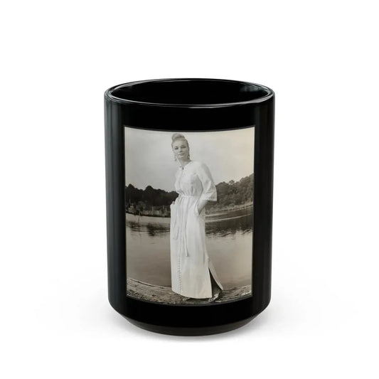 Yvette Mimieux #97 (Vintage Female Icon) Black Coffee Mug 15oz - Go Mug Yourself