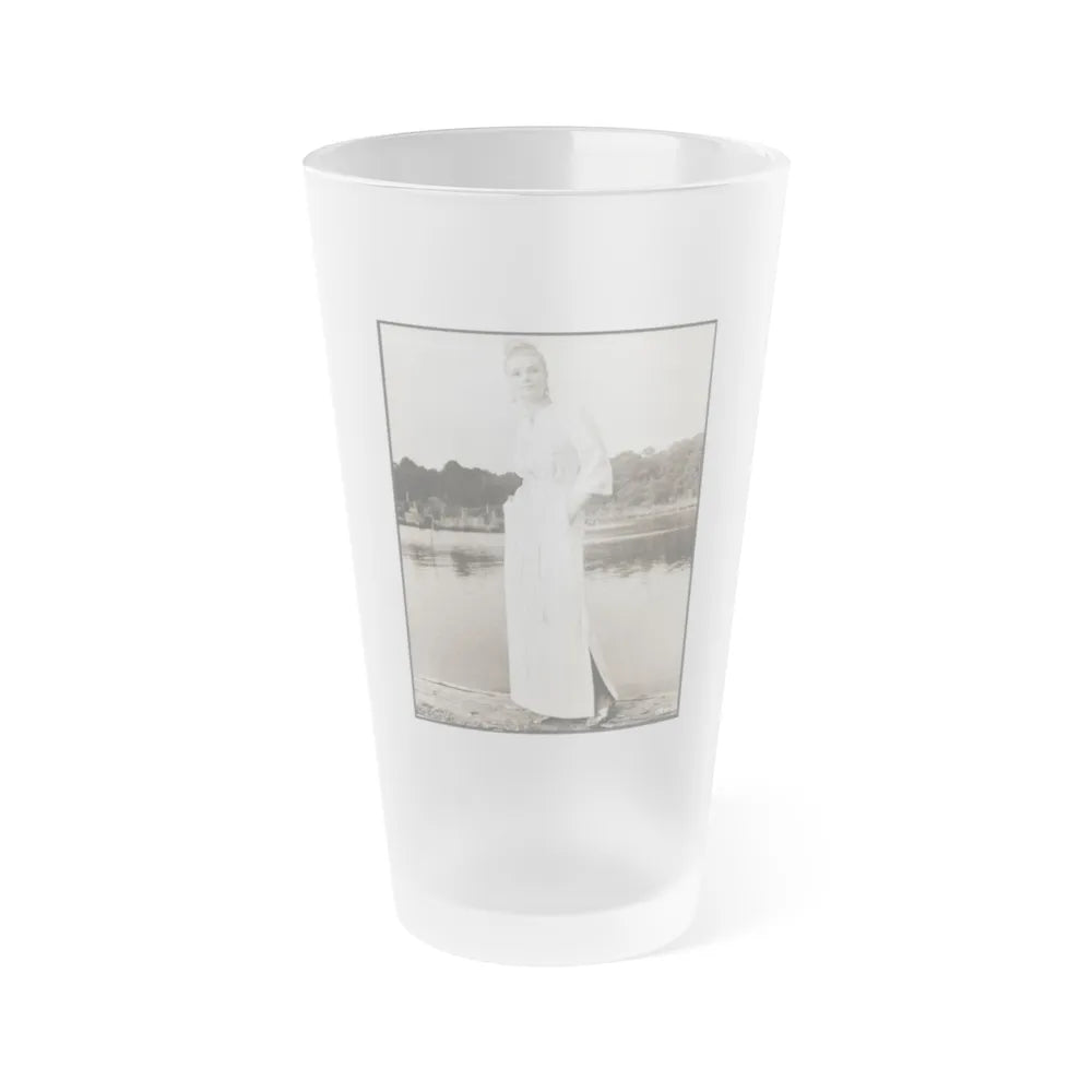 Yvette Mimieux #97 (Vintage Female Icon) Frosted Pint Glass 16oz-16oz-Frosted-Go Mug Yourself