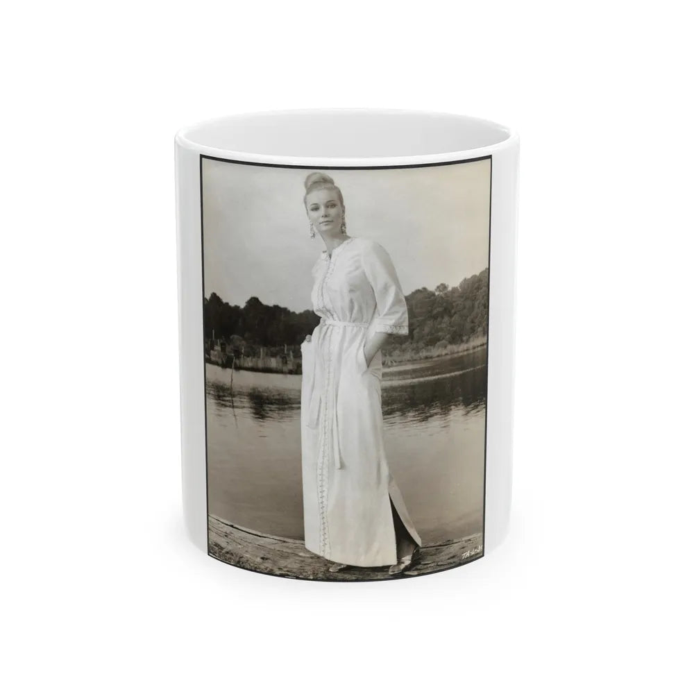 Yvette Mimieux #97 (Vintage Female Icon) White Coffee Mug-11oz-Go Mug Yourself