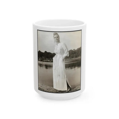 Yvette Mimieux #97 (Vintage Female Icon) White Coffee Mug 15oz - Go Mug Yourself