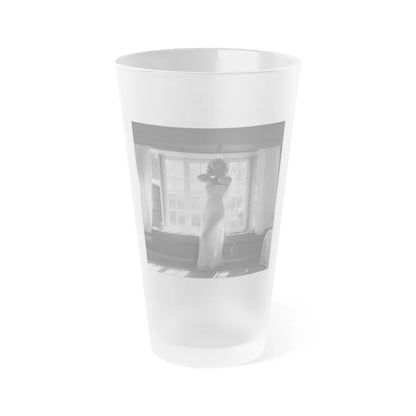 Yvette Vickers #100 (Vintage Female Icon) Frosted Pint Glass 16oz-16oz-Frosted-Go Mug Yourself