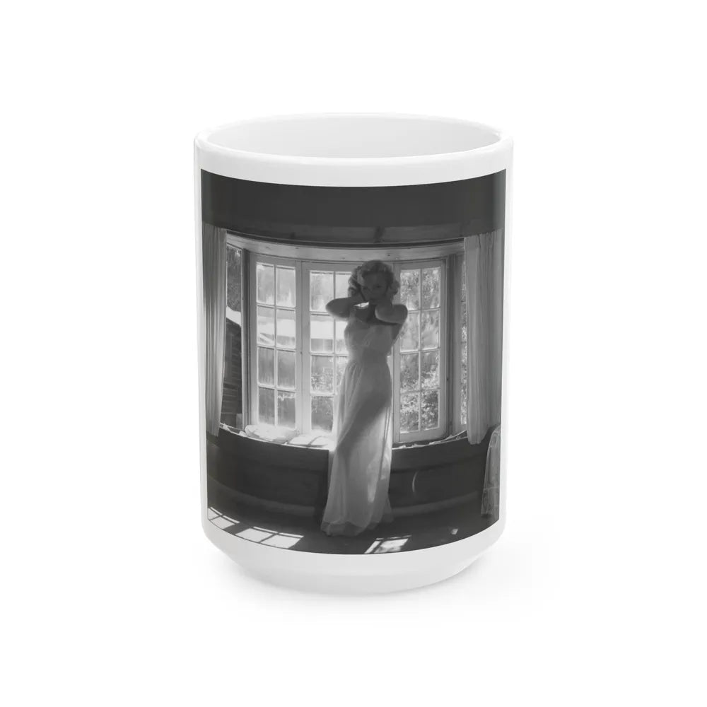 Yvette Vickers #100 (Vintage Female Icon) White Coffee Mug-15oz-Go Mug Yourself