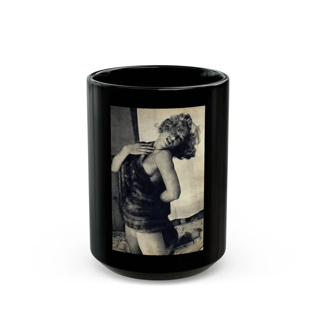 Yvette Vickers #101 (Vintage Female Icon) Black Coffee Mug 15oz - Go Mug Yourself