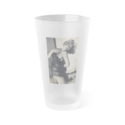 Yvette Vickers #101 (Vintage Female Icon) Frosted Pint Glass 16oz-16oz-Frosted-Go Mug Yourself