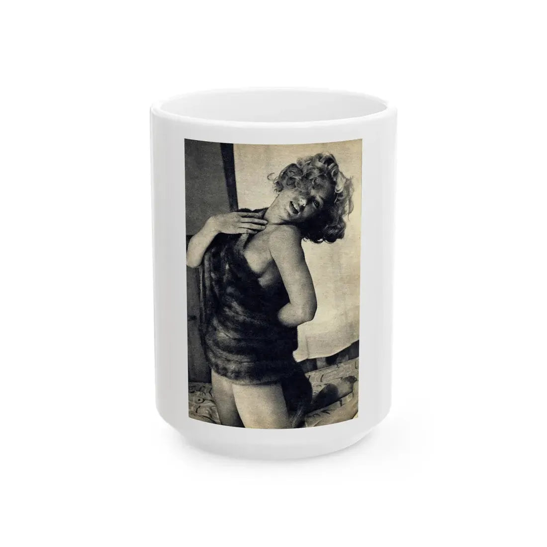 Yvette Vickers #101 (Vintage Female Icon) White Coffee Mug 15oz - Go Mug Yourself