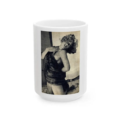 Yvette Vickers #101 (Vintage Female Icon) White Coffee Mug 15oz - Go Mug Yourself